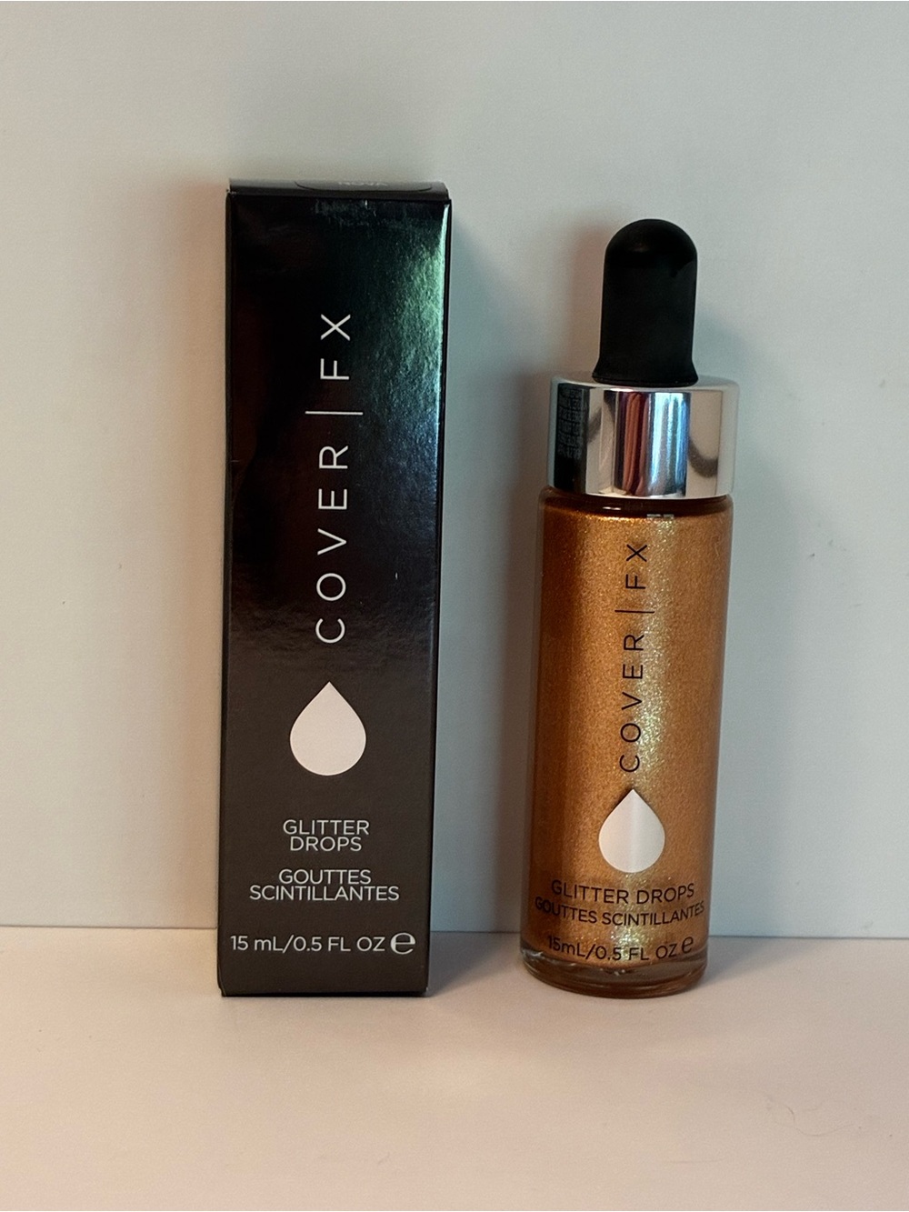 Cover Fx Glitter Drops NOVA Highlight Fluid DISCONTINUED Full Size .5 oz NIB